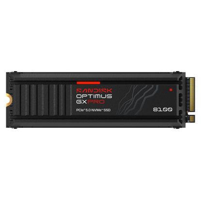 Fotografija izdelka SANDISK 1TB Optimus GX PRO 8100 M.2 2280 S3-M PCIe 5.0 NVMe 2.0 SSD disk s hladilnikom