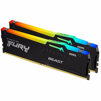 Fotografija izdelka KINGSTON Fury Beast 64GB (2x32GB) 6000MT/s DDR5 CL36 EXPO/XMP KF560C36BBE2AK2-64 RGB ram pomnilnik