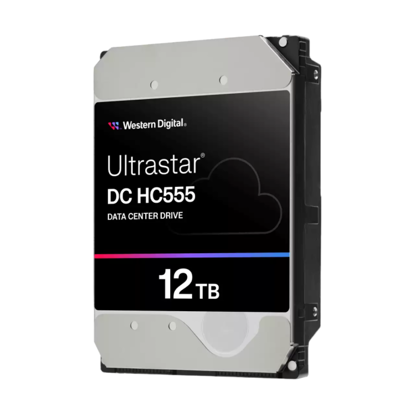 Fotografija izdelka WD 12TB UltraStar DC HC555 3,5" SATA 6Gb/s 7200rpm 512MB HDD disk