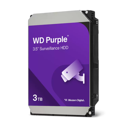 Fotografija izdelka WD 3TB Purple 3,5" SATA 6Gb/s 5400rpm 128MB HDD disk