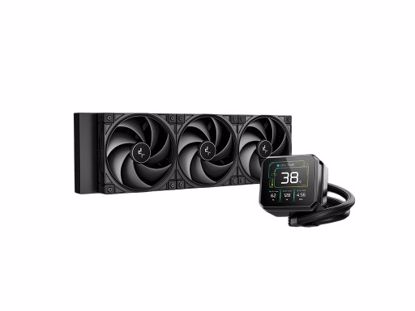 Fotografija izdelka Komplet za tekočinsko hlajenje AIO Liquid Cooler DeepCool SPARTACUS 360, 360mm, LCD, črn
