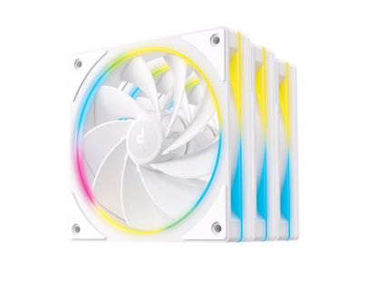 Fotografija izdelka Ventilator za ohišje DeepCool FL12R SE WH 3-IN-1, ARGB, PWM, 120mm, 3 Pack, bel