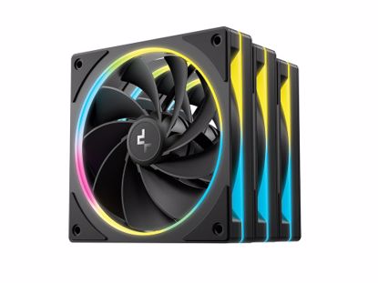 Fotografija izdelka Ventilator za ohišje DeepCool FL12R SE 3-IN-1, ARGB, PWM, 120mm, 3 Pack, črn