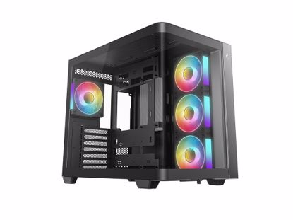 Fotografija izdelka Računalniško ohišje DeepCool CG530U 4F, ATX, Midi-Tower, ARGB, ukrivljeno steklo, črno