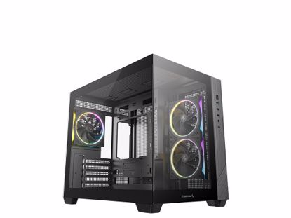 Fotografija izdelka Računalniško ohišje DeepCool CG330 3F, micro-ATX, kaljeno steklo, črno