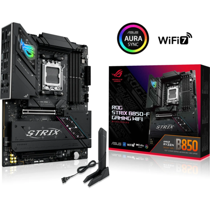 Fotografija izdelka ASUS ROG STRIX B850-F GAMING WIFI, DDR5, SATA3, USB3.2Gen2x2, DP, 2.5GbE, Wi-Fi 7, AM5 ATX