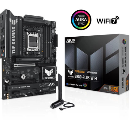 Fotografija izdelka ASUS TUF GAMING B850-PLUS WIFI, DDR5, SATA3, USB3.2Gen2x2, DP, 2.5GbE, WiFi 7, AM5 ATX