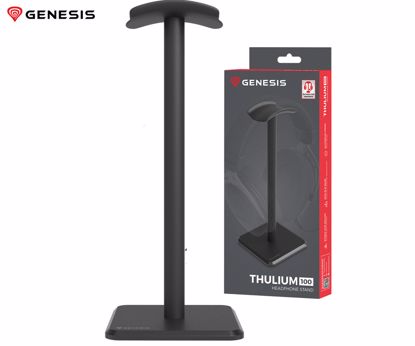 Fotografija izdelka GENESIS THULIUM 100 stojalo za slušalke, protizdrsna podlaga, kovina, 245x100x100mm, črno (Onyx Black)