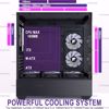 Fotografija izdelka FOIFKIN F1 ohišje ATX, 6 PWM ARGB ventilatorjev, kaljeno steklo 270°, Type-C, črno