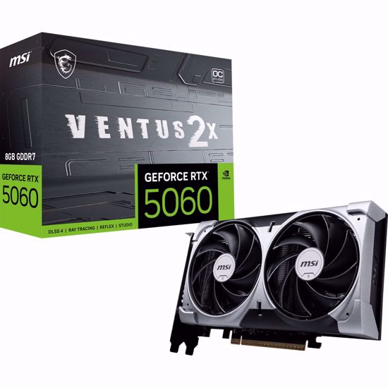 Fotografija izdelka MSI GeForce RTX 5060 VENTUS 2X OC PLUS 8GB (DLSS 4, 3x DisplayPort, 1x HDMI 2.1)