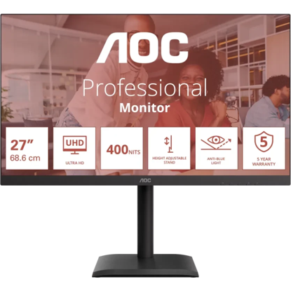 Fotografija izdelka AOC U27E4CV 27" IPS UHD 60Hz USB-C PD poslovni monitor