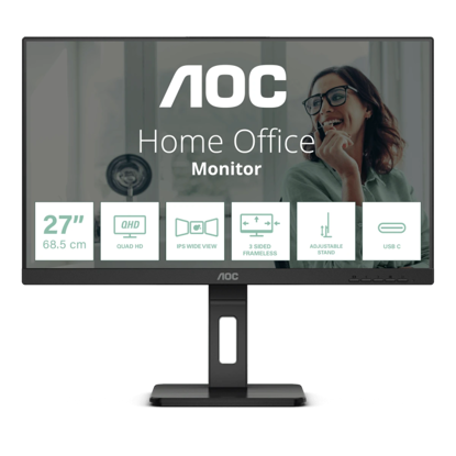 Fotografija izdelka AOC Q27P3CV 27ˇ QHD IPS 100Hz USB-C PD poslovni monitor