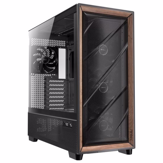 Fotografija izdelka ANTEC Flux PRO Full Tower okno leseno črno/rjavo gaming ohišje
