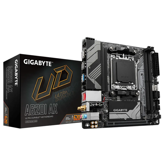 Fotografija izdelka GIGABYTE A620I AX, DDR5, SATA3, USB3.2Gen2, DP, AM5 mini ITX