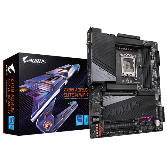 Fotografija izdelka GIGABYTE Z790 AORUS ELITE X WIFI7, DDR5, SATA3, USB3.2Gen2x2, DP, 2.5GbE, WIFI 7, LGA1700 ATX