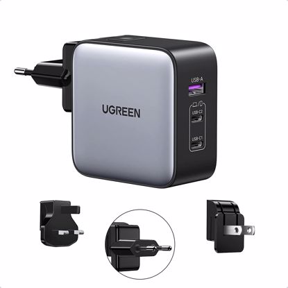 Fotografija izdelka Ugreen Nexode 65W USB A + USB C potovalni polnilnik GaN II PD 3.0