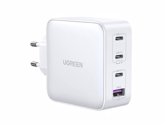 Fotografija izdelka Ugreen USB-A in 3x USB-C 100W GaN hitri polnilec - box Bel