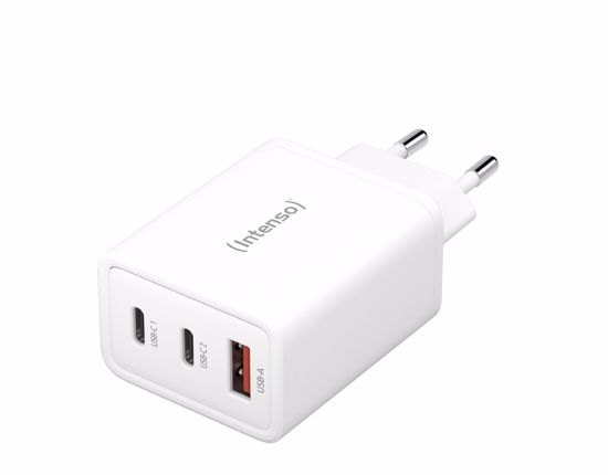 Fotografija izdelka Intenso 65W GaN napajalnik s priključkom 2xUSB-C in 1xUSB-A W65ACC 