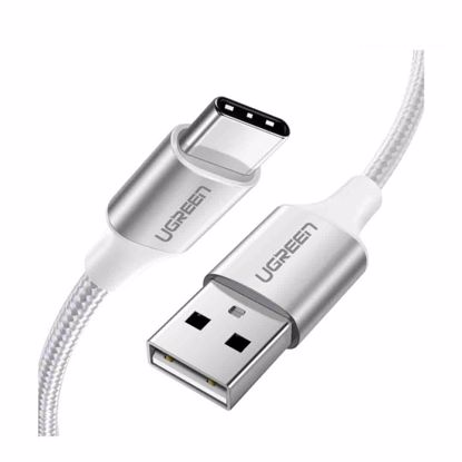 Fotografija izdelka UGREEN USB 2.0 A na USB-C kabel 0.25m (bel) - polybag