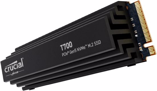 Fotografija izdelka Crucial T700 1TB PCIe Gen5 NVMe M.2 SSD s hlajenjem