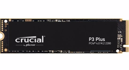 Fotografija izdelka Crucial P3 Plus 500GB 3D NAND NVMe PCIe M.2 SSD