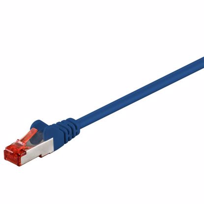 Fotografija izdelka GOOBAY S/FTP (PiMF) CAT 6 patch 2m moder mrežni povezovalni kabel