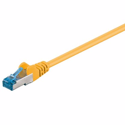 Fotografija izdelka GOOBAY S/FTP CAT 6A patch 2m rumeni mrežni povezovalni kabel