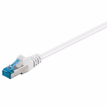 Fotografija izdelka GOOBAY S/FTP CAT 6A patch 0,5m beli mrežni povezovalni kabel