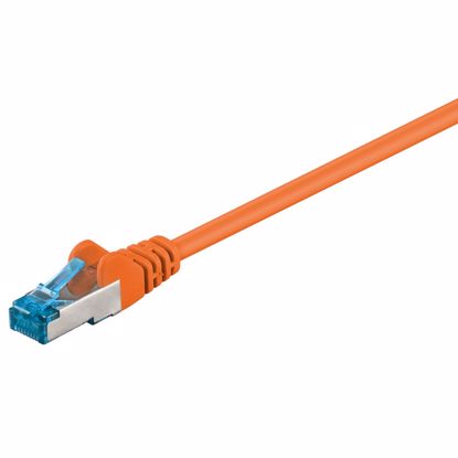 Fotografija izdelka GOOBAY S/FTP CAT 6A patch 0,5m oranžni mrežni povezovalni kabel
