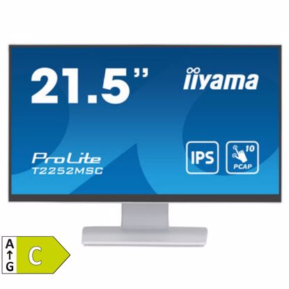 Fotografija izdelka IIYAMA ProLite T2252MSC-W2 54,5cm (21,5") FHD IPS beli zvočniki na dotik informacijski / interaktivni monitor
