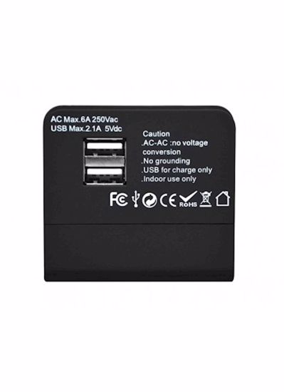 Fotografija izdelka Potovalni adapter PORT + 2x USB vhod