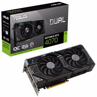 Fotografija izdelka ASUS Dual GeForce RTX 4070 12GB GDDR6X OC (90YV0IZ2-M0NA00) grafična kartica