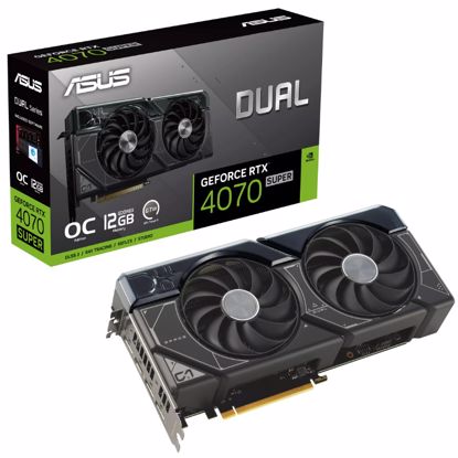 Fotografija izdelka ASUS Dual GeForce RTX 4070 Super OC 12GB GDDR6X (90YV0K82-M0NA00) gaming grafična kartica