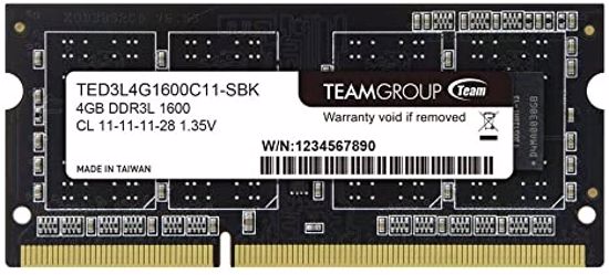 Fotografija izdelka Teamgroup Elite 4GB DDR3-1600 SODIMM PC3-12800 CL11, 1.35V