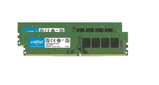 Fotografija izdelka Crucial 32GB Kit (2 x 16GB) DDR4-3200 UDIMM PC4-25600 CL22, 1.2V