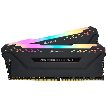 Fotografija izdelka Corsair VENGEANCE RGB PRO 16GB (2 x 8GB) DDR4 DRAM 3000MHz PC4-24000 CL15, 1.2V/1.35V