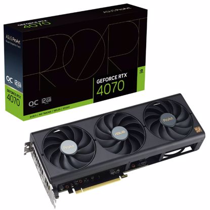 Fotografija izdelka ASUS ProArt GeForce RTX 4070 OC 12GB GDDR6X (90YV0J11-M0NA00) grafična kartica