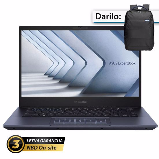 Fotografija izdelka ASUS ExpertBook B5 B5404CMA-WB53D2 14" (35,56cm) WUXGA Core Ultra 5 125H 16GB 1TB prenosni računalnik + Darilo: nahrbtnik