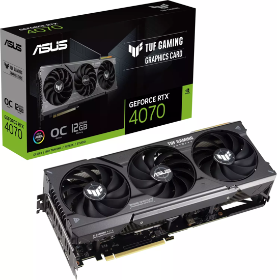 Fotografija izdelka Grafična kartica ASUS TUF GeForce RTX 4070 OC, 12GB GDDR6X, PCI-E 4.0