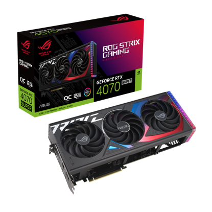 Fotografija izdelka Grafična kartica ASUS ROG GeForce RTX 4070 SUPER STRIX OC, 12GB GDDR6X, PCI-E 4.0