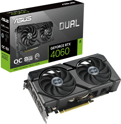 Fotografija izdelka Grafična kartica ASUS GeForce RTX 4060 DUAL EVO OC, 8GB GDDR6, PCI-E 4.0