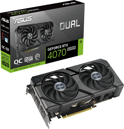 Fotografija izdelka Grafična kartica ASUS GeForce RTX 4070 SUPER EVO DUAL OC, 12GB GDDR6X, PCI-E 4.0