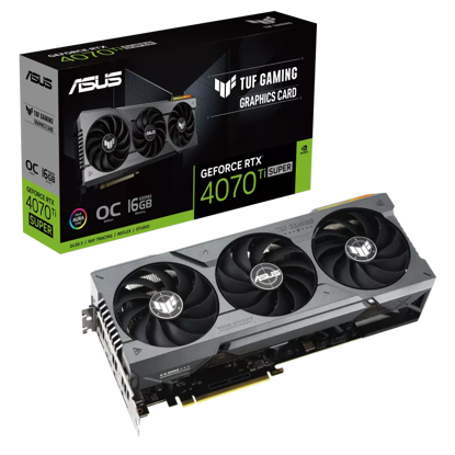 Fotografija izdelka Grafična kartica ASUS TUF GeForce RTX 4070 Ti SUPER GAMING OC, 16GB GDDR6X, PCI-E 4.0