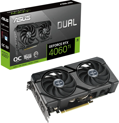 Fotografija izdelka Grafična kartica ASUS GeForce RTX 4060 Ti EVO DUAL OC, 16GB GDDR6, PCI-E 4.0