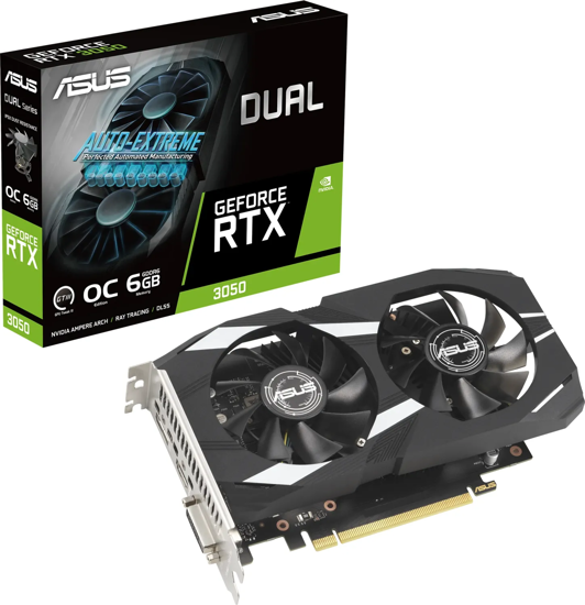 Fotografija izdelka Grafična kartica ASUS GeForce RTX 3050 DUAL OC, 6GB GDDR6, PCI-E 4.0