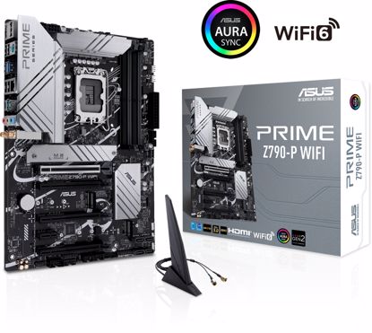 Fotografija izdelka ASUS PRIME Z790-P WIFI, DDR5, SATA3, USB3.2Gen2x2, DP, 2.5GbE, 2x2 Wi-Fi 6, LGA1700 ATX