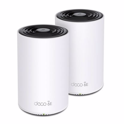 Fotografija izdelka TP-LINK XE75 AXE5400 Tri-Band Mesh WiFi 6E 2-pack usmerjevalnik / dostopna točka AP