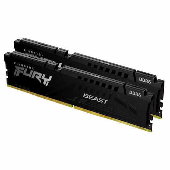 Fotografija izdelka KINGSTON Fury Beast Black 64GB (2x32GB) 6000MT/s DDR5 CL40 XMP (KF560C40BBK2-64) ram pomnilnik