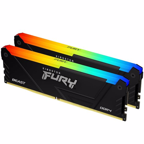 Fotografija izdelka KINGSTON Fury Beast 64GB (2x32GB) 3200MHz DDR4 KF432C16BB2AK2/64 RGB ram pomnilnik