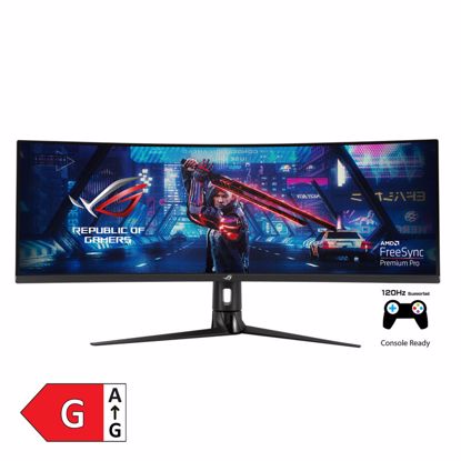 Fotografija izdelka ASUS ROG STRIX XG49VQ 124,49cm (49") 3840x1080 VA 144Hz DP/HDMI HDR400 FreeSync Premium zvočniki ukrivljen gaming monitor